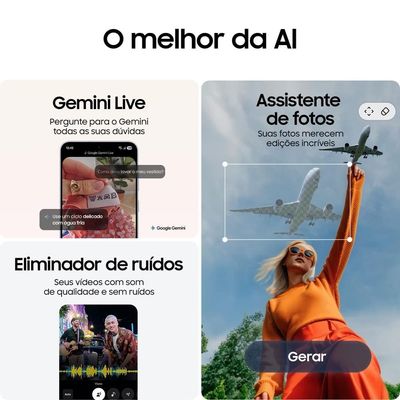 Smartphone Samsung Galaxy S25 FE 5G Tela 6,7” AMOLED 256GB 8GB RAM Câmera 50MP Azul-Marinho