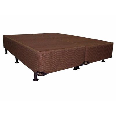 Cama Box Queen Size Ortobom Magnyfic com Ortopillow e Molas Ensacadas 65x158x198 cm - Marrom/Bege