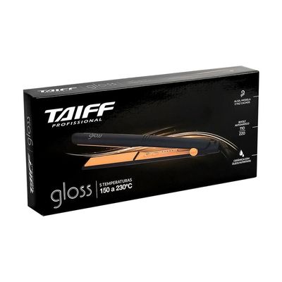 Prancha Taiff Gloss Blue Visor LED Cerâmica 5 Temperaturas Bivolt