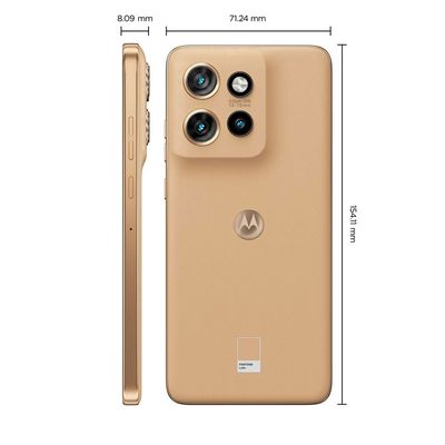 Smartphone Motorola Edge 50 Neo 5G Latte Vegan Leather, Processador Dimensity 7300, 256GB, 8GB + 8GB RAM Boost, Câmera 50MP, Moto AI e Tela 6,4"