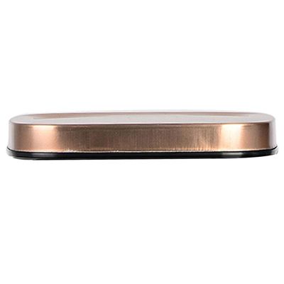 Porta Mantimentos Quadrado Dynasty em Vidro Borossilicato com Tampa de Metal Cobre  1,9L