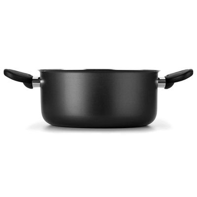 Caçarola Gourmet Multiflon com Tampa de Vidro e Antiaderente de Alumínio - 24cm