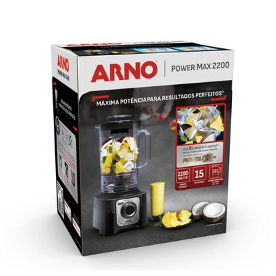 Liquidificador Arno Power Max LN66 2200W 3,1L 15 Velocidades Preto Preto / 110