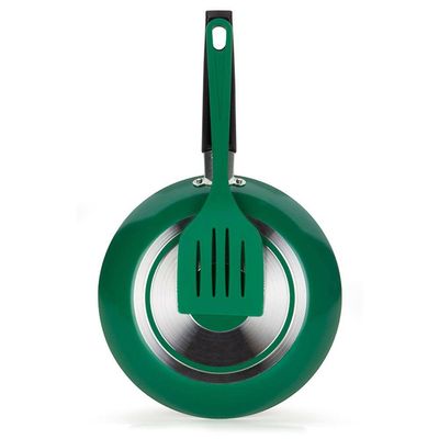 Frigideira Color Pop Multiflon com Espátula Verde - 22cm