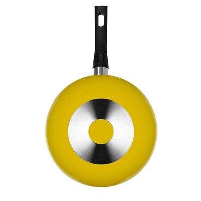 Frigideira Wok Multiflon Color com Revestimento Ultra 7 Amarela - 28 cm