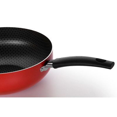 Frigideira Wok Multiflon Páprika com Revestimento Ultra 7 Vermelha - 28 cm