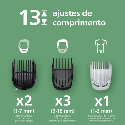Aparador de Pelos Philips Multigroom MG3941/15 10 em 1 Bivolt