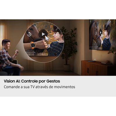 Smart TV 55 4K Samsung OLED QN55S85FAGXZD Vision AI 120Hz Dolby Atmos Processador NQ4 AI Gen2 Preto Grafite