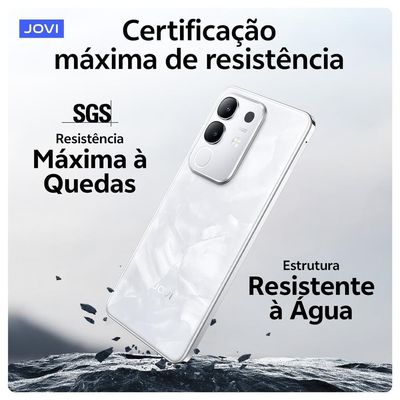 Smartphone JOVI Y29 Marble White 4G 256GB Tela 6.68” 120Hz Android Câmera 50MP Bateria 6500mAh Desbloqueado