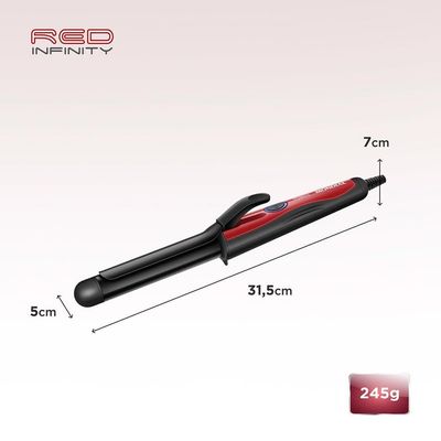 Modelador de Cachos Mondial Infinity EM-12 com Cabo Giratório 180°C Bivolt - Preto/Vermelho