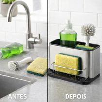 Escorredor Talheres Utensilios Pia Inox Suporte Esponja Pia Cozinha 18cm
