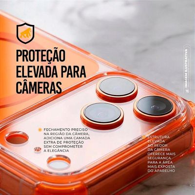 Capa para iPhone 17 Pro Max - Crystal Edge Magsafe - Laranja - NÃO AMARELA - Gshield