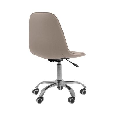 Cadeira Office Eiffel Botonê Ajustável Base Giratória Bege