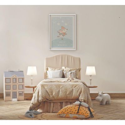 Quadro Infantil Decorativo Brincadeiras no Gelo Retangular 20 X 30 Branco