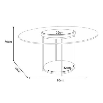 Estante Home Theater Virtus Cinamomo Off White Com Kit Mesa De Centro Sky Cinamomo - Hb Móveis