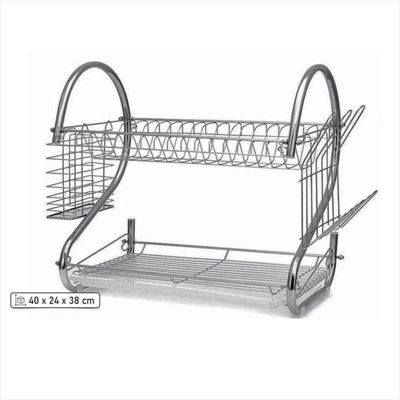Escorredor De Louças Com Porta Copos E Talheres De Metal