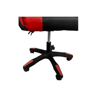 Cadeira Gamer Impact Red em Tecido com Encosto Reclinável, Apoio de Braços Ajustável e Almofadas