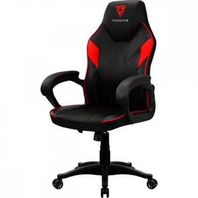 Cadeira Gamer EC1 Thunderx3 em Poliuretano com Tecnologia Air Tech e Balanço Relaxante Vermelho
