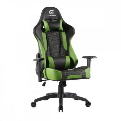 Cadeira Gamer Cruiser [F002] com Revestimento Sintético, Encosto Reclinável 155º Preto, Verde