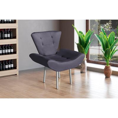 Poltrona Rubi Giratória Com Apoio Para Os Braços Veludo Vermelho De Casa Decor Estofados