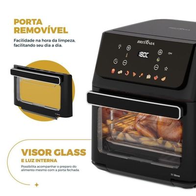 Air Fryer Oven Britânia 11L 8 Funções 1800W BAF11A 220V