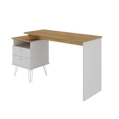Escrivaninha Plus 2 Gavetas Olmo/branco Artany Olmo/branco