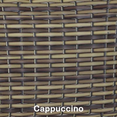 4 Banquetas Haiti + Mesa Bistrô Alumínio Com Tampo Com Balde Cappuccino