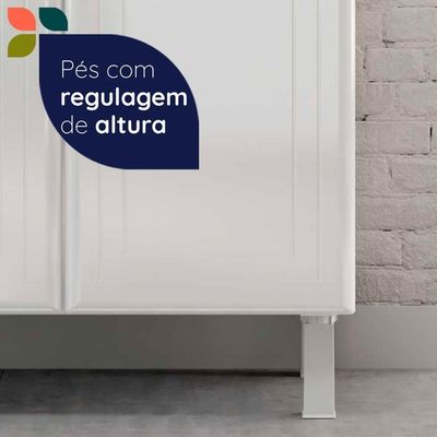 Paneleiro Armário De Cozinha Aço 70cm Com 4 Portas Multimóveis Cr20525 Branco
