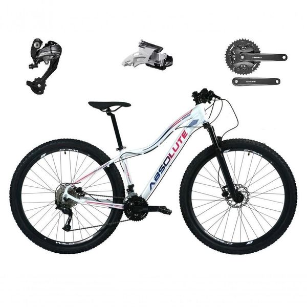 Bicicleta Aro 29 Absolute Hera Câmbios Shimano Altus 27v Freio Hidráulico Garfoc/Trava Branco 15