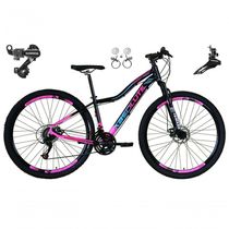Bicicleta Aro 29 Absolute Hera  24v Alumínio Câmbios Shimano Freio Hidráulico preto/rosa;tam:15