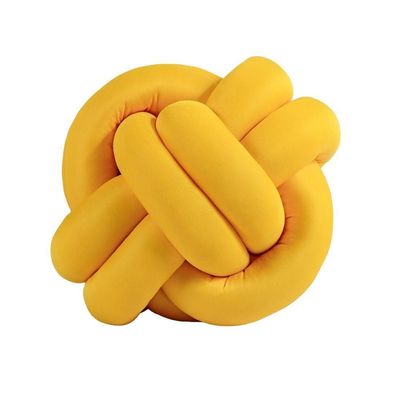 Almofada De Nó Decorativa Amarelo Avulsa
