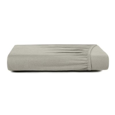 Lençol Com Elástico Casal Altenburg Malha Fio Penteado Cinza Platinum