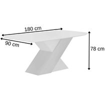 Conjunto Sala Jantar Ilhéus Cinamomo OffWhite 6 Cadeiras Veludo Camurça Base Madeira Leifer Móveis