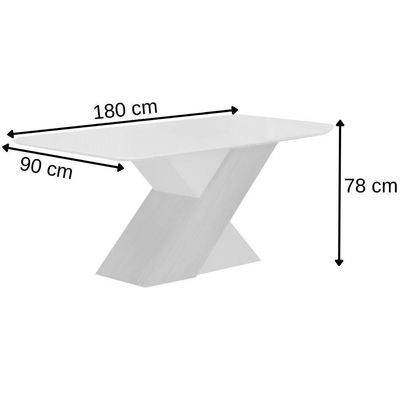 Conjunto Sala Jantar Ilhéus Cinamomo OffWhite 6 Cadeiras Veludo Camurça Base Madeira Leifer Móveis