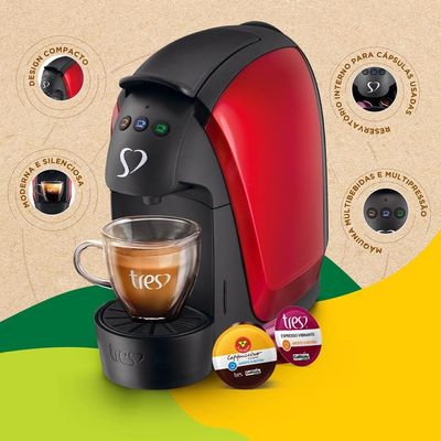 Máquina de Café Espresso 3 Corações Luna Automática 600ml - Vermelha Vermelho / 220