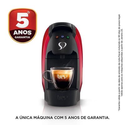 Máquina de Café Espresso 3 Corações Luna Automática 600ml - Vermelha Vermelho / 110