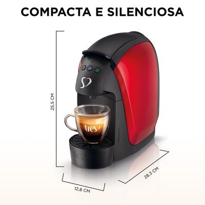 Máquina de Café Espresso 3 Corações Luna Automática 600ml - Vermelha Vermelho / 110