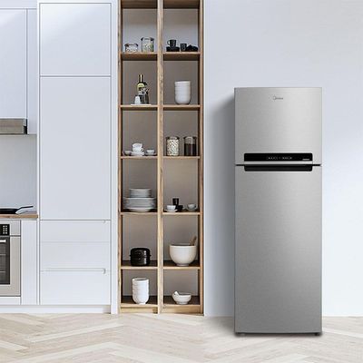 Geladeira Frost Free Duplex 394L Inverter Prata Midea MDRT533EVD502 220V