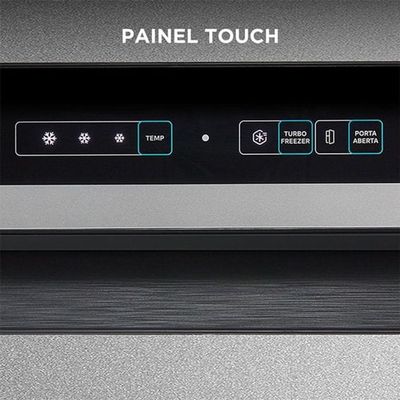 Geladeira Frost Free Duplex 394L Inverter Prata Midea MDRT533EVD502 220V