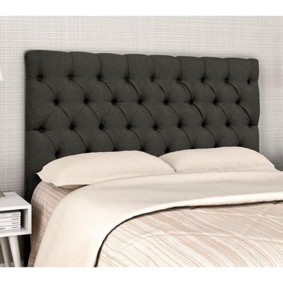 Cabeceira Casal Queen 160Cm Cristal Linho Chumbo