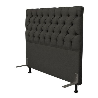 Cabeceira Casal Queen 160Cm Cristal Linho Chumbo