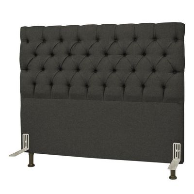 Cabeceira Casal Queen 160Cm Cristal Linho Chumbo