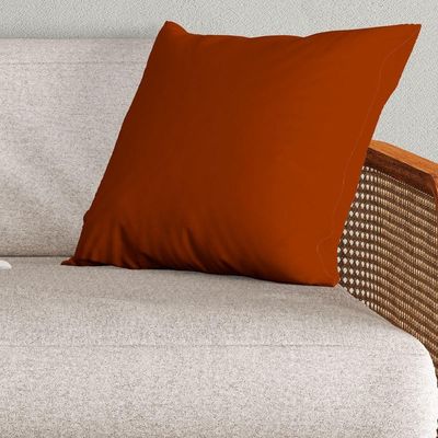 Kit Trio Capas De Almofadas Estampadas Em Veludo Suede 45cm X 45cm - Cor Terracota