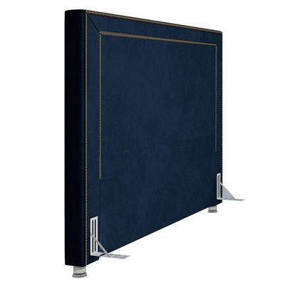Cabeceira Casal King 195Cm Mali P02 Veludo Azul Marinho