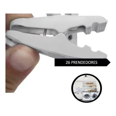 Varal Compacto com 26 Prendedores: A Solução Ideal para Roupas Íntimas e Meias