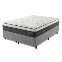 Cama Box Colchão King Molas Ensacadas Euro In Atlantic 193x203x66cm Cinza