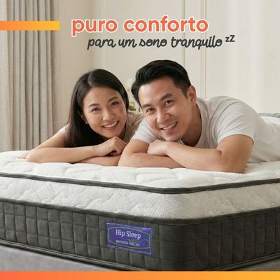 Cama Box Colchão King Molas Ensacadas Euro In Atlantic 193x203x66cm Cinza