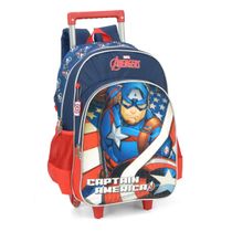 Mochila Rodas Escolar Infantil Capitão América Luxcel 39556