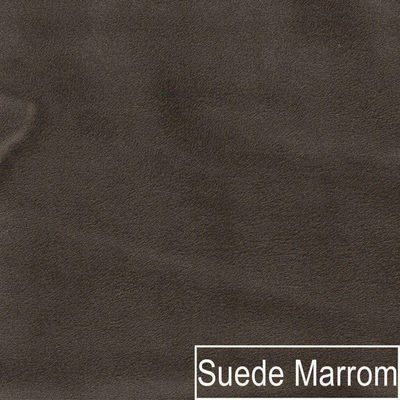 Kit 2 Poltronas Dália Luxo Moderna Estofada Design Sofisticado Com Base De Ferro Preto Suede Marrom