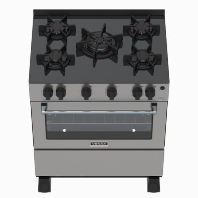 Fogao 5 Bocas Venax Gaudi Line Inox Gas Glp